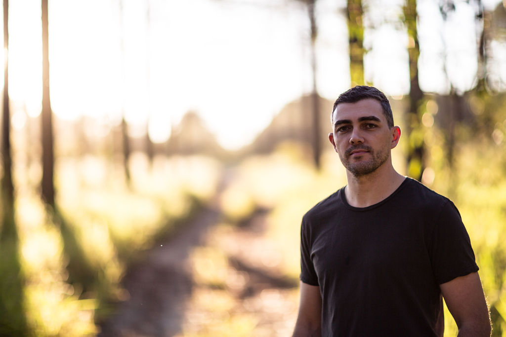 Max Latimer in the woods, Northern Rivers, NSW